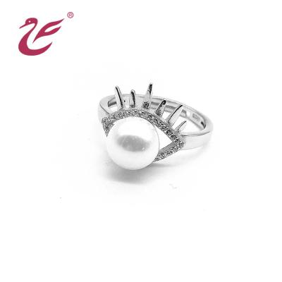 China TRENDY Custom Size Bead 925 Sterling Silver Accessory For Jewelry Findings Bead Rings Making Designs For Women for sale