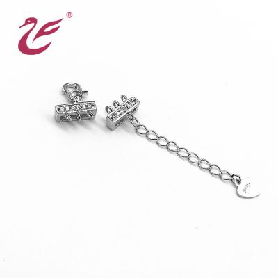 China Various Fashion Styles For Select Wholesale Custom Made 925 Ribbon Heart Shape Clasp With Multiple Hole Necklace Lobster Clasps Used For Bead Bracelet Making for sale