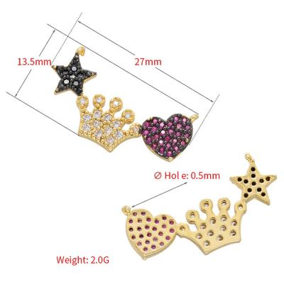 China FASHIONABLE Colorful 925 Silver Stone Star Heart Moon Flower Shaped Beads Design Charm For Jewelry Making Charms For Bracelet With Crown for sale