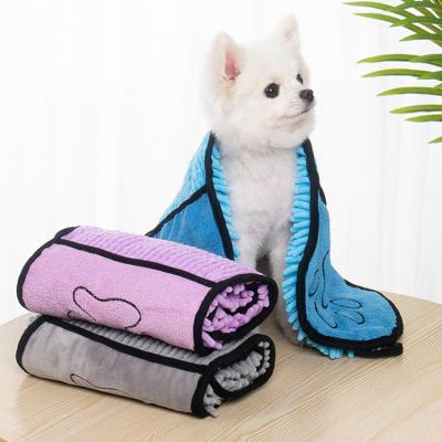 China Microfiber Pet Cat Towel Soft Dog Bath Sustainable Super Absorbent Desiccant Comfortable Towel for sale