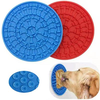 China Custom Sustainable Food Grade BPA Free Durable Pet Bathing Slow Feeder Grooming & Exercising Licking Pad Silicone Dog Lick Mat for sale