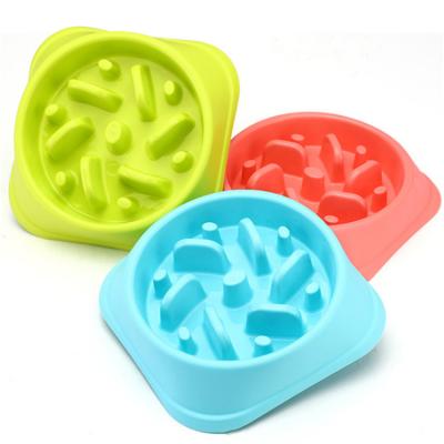 China LOW MOQ Plastic Stocked Slow Feeder Dog Food Bowl Anti Slip Wholesale From Factory for sale