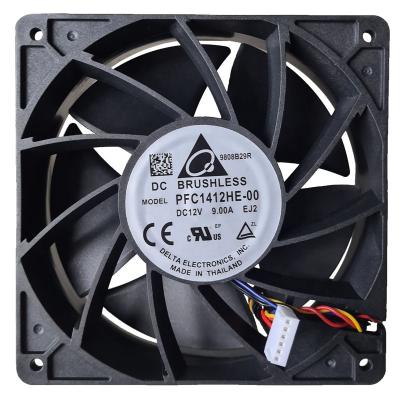 China Violent 14CM Large Air Volume Heat Dissipation Fan And Long Life PFC1412HE 12V 9A 14038 Double Ball Bearing M21S 140*140*38MM for sale