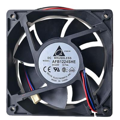 China Large 12CM Air Volume and Long Life 12038 DC24V 0.75A AFB1224SHE 12cm 120*120*38MM Air Volume Inverter Fan for sale