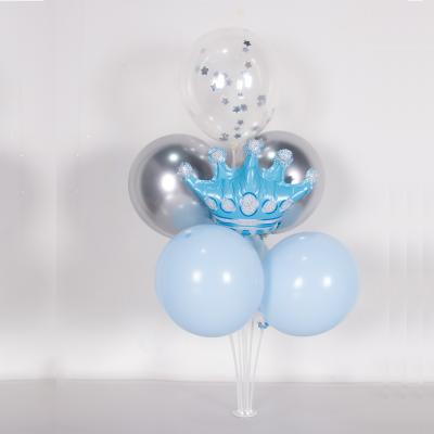 China Wholesale Latex Party Decoration Factory Series Love Table Floating Floating Ball Blue Balloon Small Table Set For Birthday Wedding Decoration for sale