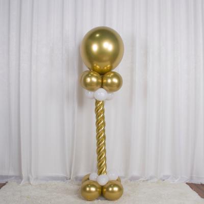 China Wholesale Gold Series Chrome Balloon Party Decoration Latex Circle Column Set Balloon Set Balloon Suitable For Wedding Party Decoration for sale