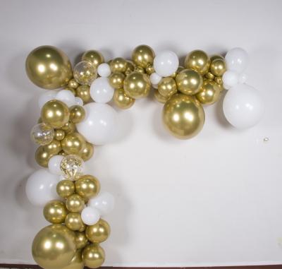 China Party Decoration Factory Direct Selling Series Latex Balloon Arch Balloon Gold Chain Set Support Customization For Birthday Wedding Decor for sale