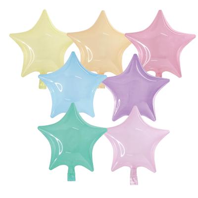 China 16 Inch Popular Crystal Five-pointed Star Bubble Balloons Bobo Balloon For Birthday Party Decoration Wedding Room Background for sale