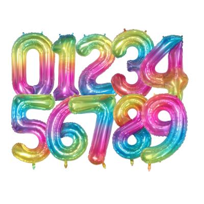 China Letter Foil Balloons Wholesale Colorful Number Foil Number Foil Balloons 40 Inch Number Foil Balloons For Wedding Decoration Birthday Party Balloon for sale