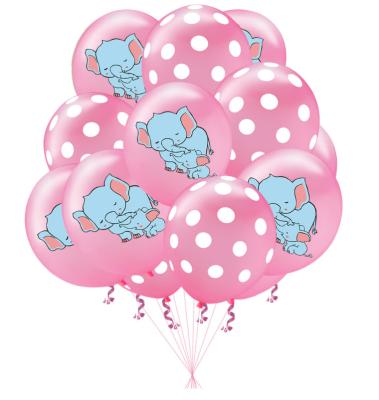 China Lovely Pink Blue Elephant Gender Reveal Baby Boy Girl Latex Confetti Balloon for Gender Reveal Baby Shower Party Supplies Decorations for sale