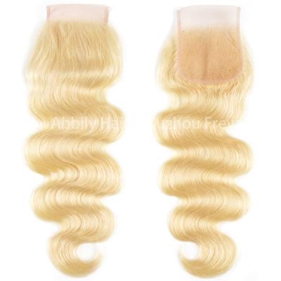 China Straight Blonde Brazilian Hair 613 Curly / Straight Hair Bundles Raw 4x4 Virgin Hair Cuticle Aligned 613 HD Lace Closure Headband for sale