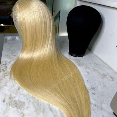 China Directly Cheap 180% 613 Honey Blonde 13x4 HD Lace Frontal Wig, Brazilian Raw Virgin Hair Full Lace Wig, 100% Remy Human Hair Wig For Women for sale