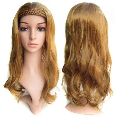 China Wholesale Brazilian Straight Hair Band Wigs Strawberry Straight Blonde Highlight None Lace Front Wig With Brown 2 Tone Remy Sca for sale