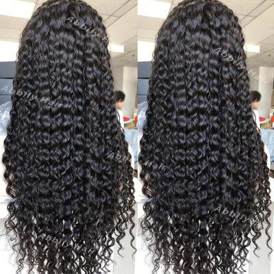 China Body Wave Abbily Jerry Curly Lace Front Human Hair Wig Cuticle Aligned Virgin Hair Raw Indian Hair 360 HD Lace Frontal Wig For Black Women for sale