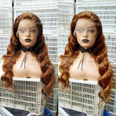 China Abbily Body Wave Swiss Lace Front Human Hair Wigs Cuticle Aligned Raw Indian Virgin Hair 360 HD Lace Headband Wig For Black Women for sale