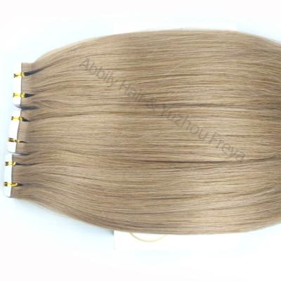 China Wholesale Cheap1B 613 Russian Curly Blonde Double Sides Pulled Tape In Hair Extension Highlight Remy Raw Virgin Hair Extensions 100% for sale