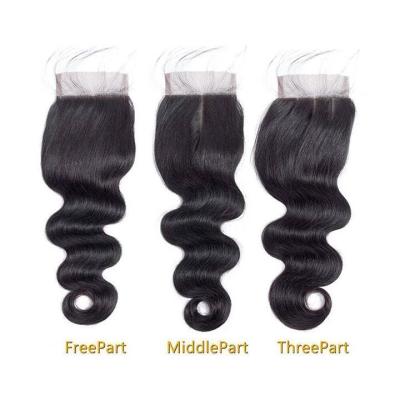 China High quality indian raw body wave cuticle lined body wave 4x4 lace closure cut very young girls large quantity in stock for women for sale