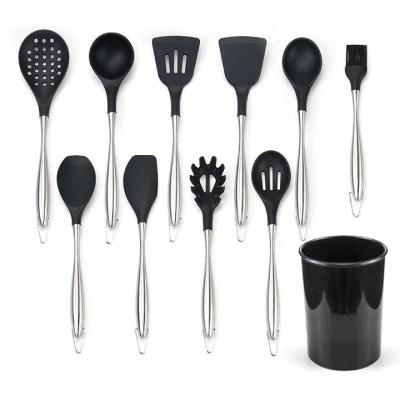 China Sustainable YiHai Kitchen Tools Cooking Kitchen Utensil Set Silicone Wooden Utensils Sets Nylon And 12 Pcs Stainless Steel Utensils Sky Blue for sale