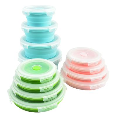 China YIHAI Food Grade Food Storage Containers Silicone Microwavable Container Set Vacuum Plastic Food Storage With Lid Microwavable Lunch Box Sets for sale