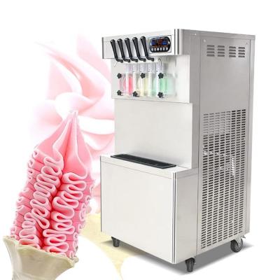 China 5 Flavors Factory Mixed Snacks/Frozen Yogurt Factory Automatic Commercial Ice Cream Maker Soft Serve Ice Cream Maker Hot Sales for sale