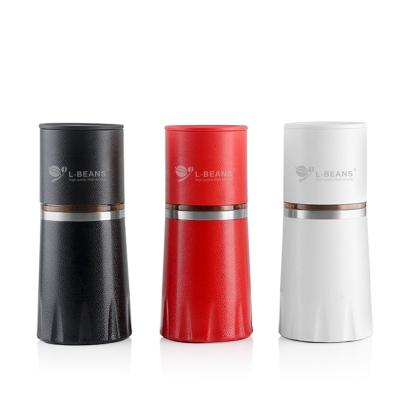 China Travel Wall 304 Stainless Steel Vacuum Bean Coffee Grinder Portable Reusable Electric One Piece Grinding Coffee Cup Grinding+Making Double for sale