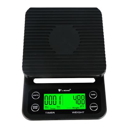 China Electronic Digital Measuring Scale With Timer Function With Plastic Scale Food Kitchen Tray Protector Electronic Coffee Scale for sale