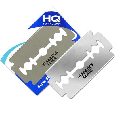 China Factory Double Edges Metal Edge Salon Disposable Safety Stainless Steel Strip Shave Razor Blade For Men Shaving for sale