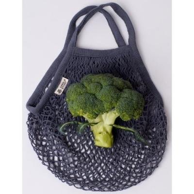 China Hot Selling Reusable Fruit Vegetable Grocery Produce Tote Cotton String Mesh Net Shopping Bag With Long Handle for sale