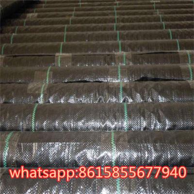 China PP PE Woven Plastic Weed Control Block Mat Fabric Cloth Weed Barrier Non Woven Weed Mat For Agricultural Ground Cover for sale