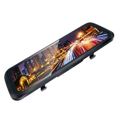 China NIGHT VISION 10 Touch Screen 1080p Car DVR Dash Camera Dual Lens Camera VCR Auto Rearview Mirror with 1080p Backup Camera for sale