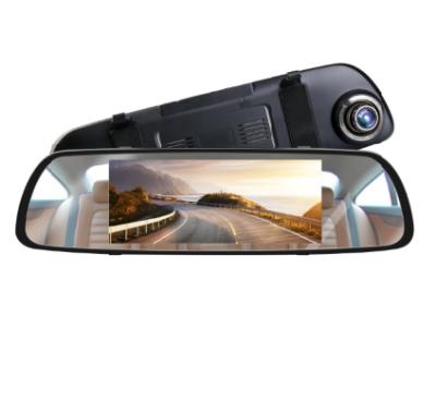 China HOT 7.0 Inch Large Screen 1080p Car DVR Dual Lens Car Rearview Camera Dash Mirror Cam Car Black Box 7.0 Inch for sale