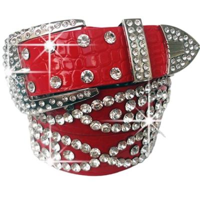 China 2021 Fashion.Casual Manufacturer Wholesale High Quality Hot Selling Men's White Inlaid Rhinestone Belt for sale