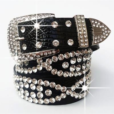 China Fashion.Casual manufacturer wholesale high quality hot sale men's handmade belt with rhinestones for sale