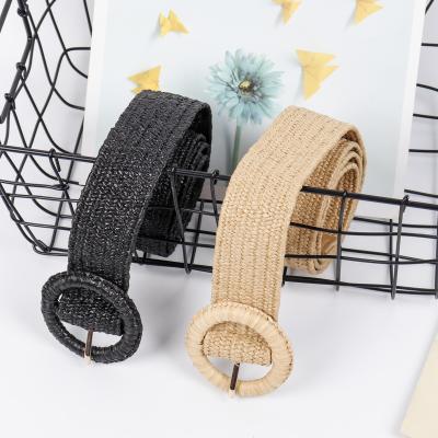 China 2021 Products High Quality Color Customized Top Selling Casual Wax Yarn Braided Belt For Women for sale