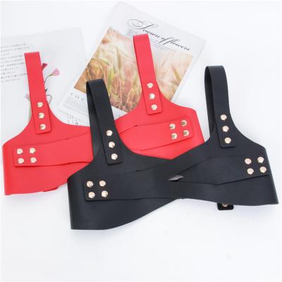 China Wholesale Braces Adjustable Suspenders Fashion Rivet Decor Jacket Ties Adjustable Elastic Suspenders for sale