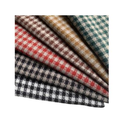 China Good Quality Organic And Factory Supply 100% Cotton Terry Cloth Women Checks Cloth Plaids Stretch Fabric for sale