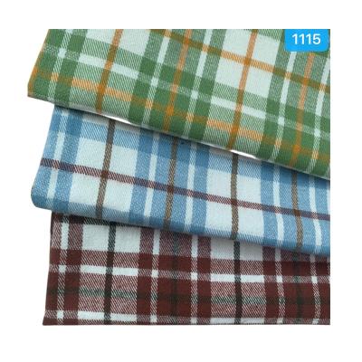 China Factory supply organic high quality 100% cotton yarn dyed blend flannel plaid fabric for shirt for sale