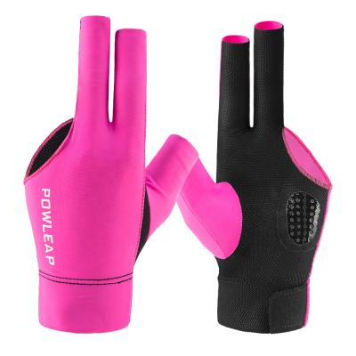 China 3 Finger Snooker Gloves Manufacturer Customized Breathable Low Rate 3 Finger Snooker Non-Slip Gloves Wedge Gloves Snooker Cue for sale