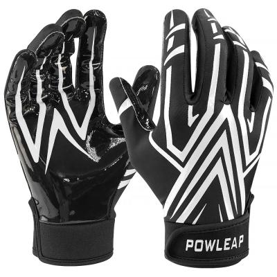 China Long Lasting Youth American Football Receiver Gloves For Adult Kids Football Wear Resistant Gloves for sale