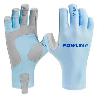 China Best Quality 2021 New Arrival Breathable Fishing Gloves For Sale Sun UV Protection Upf Fingerless 50+ Fishing Gloves Manufacturer for sale