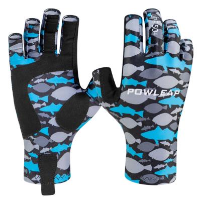 China Rowing Gloves Comfortable Outdoor UV Camouflage Custom Fishing Protection Kayaking Increasing Running Gloves For Women Men for sale