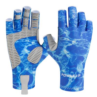 China Best Summer UV Protection Sun Fly Fishing Rowing Kayak Gloves Anti Slip Breathable Fingerless Fishing Gloves for sale