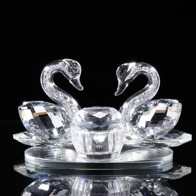 China Lotus Flower Qianya 1PC Nail Art Crystal Cup Swan Nail Dappen Dove Cup Shaped Crystal Container Cup Manicure Crystal for sale