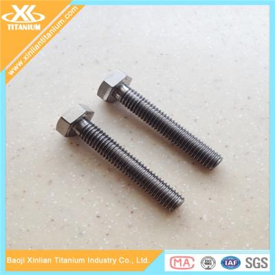 China Full thread Gr5 titanium hex head bolts for sale