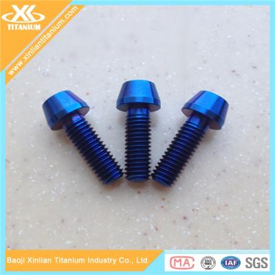 China Blue Anodized Titanium Screws for sale