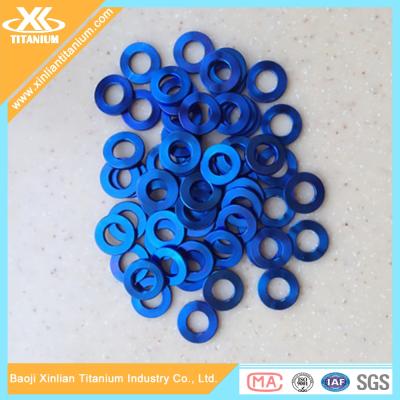 China Blue Anodized Gr5 Titanium Plain Washer From China Factory for sale