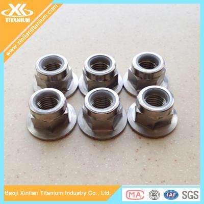 China Industrial Gr5 M8 Titanium Hexagon Flange Nuts for sale