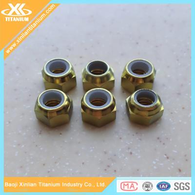 China Gold Pure Titanium Alloy Nylon Nuts For Road Bike for sale