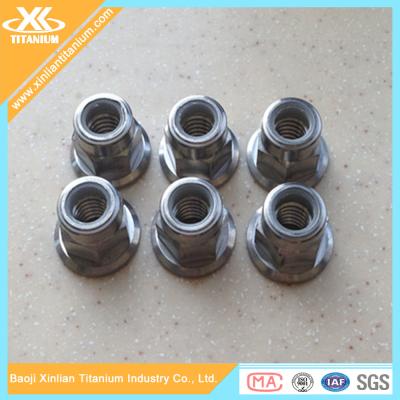 China Titanium Gr5 Fasteners Flange Nuts For Bicycle Parts for sale