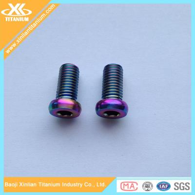 China Anodized Colorful Titanium Alloy Hex Socket Pan Head Bolts for sale